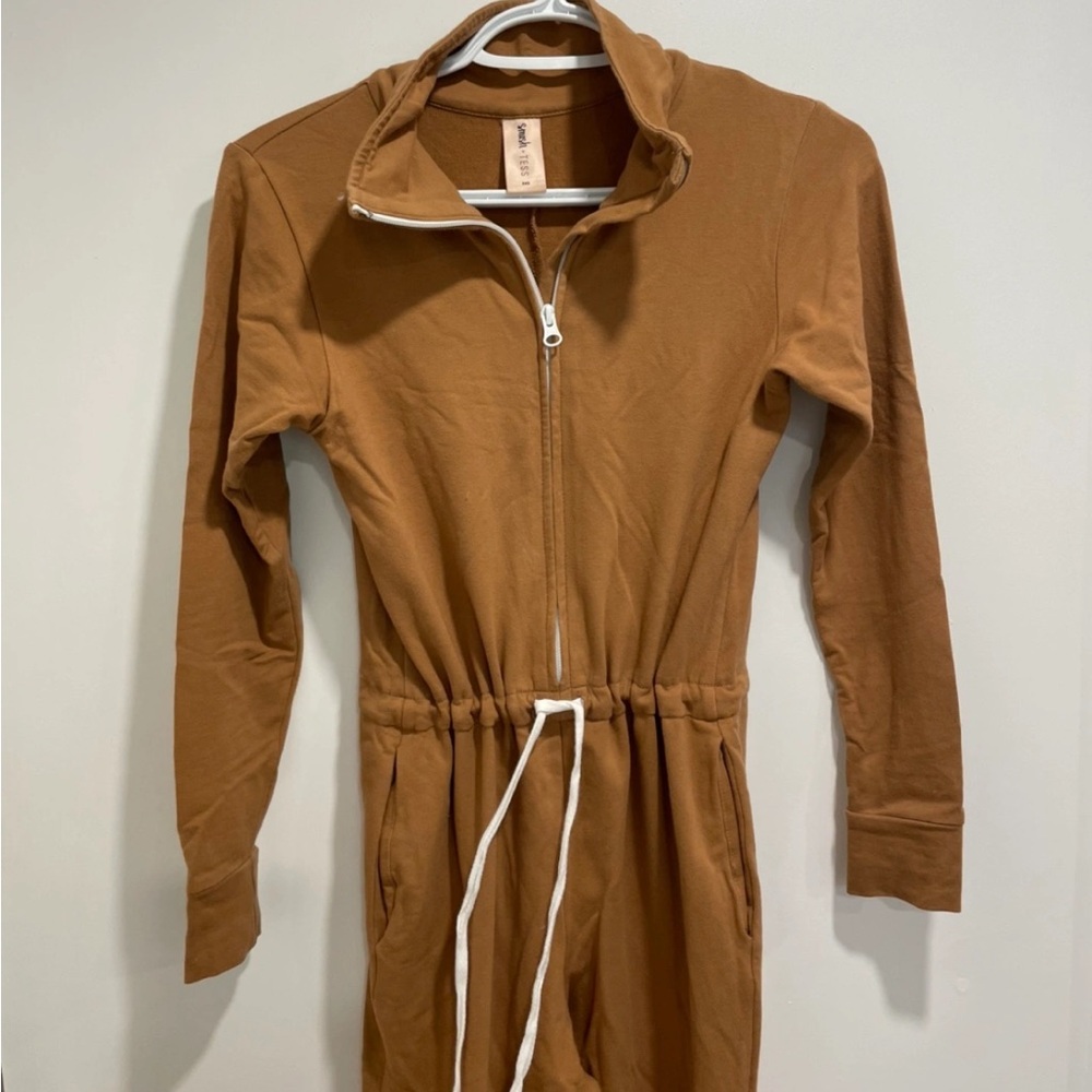 Smash + Tess Tan Zip-Up Jumpsuit